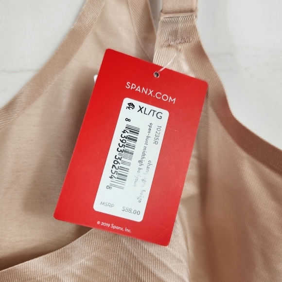 Spanx Shapewear Thinstincts 2.0 Invisible Open-Bust Mid-Thigh Bodysuit 10235R XL - Picture 11 of 14